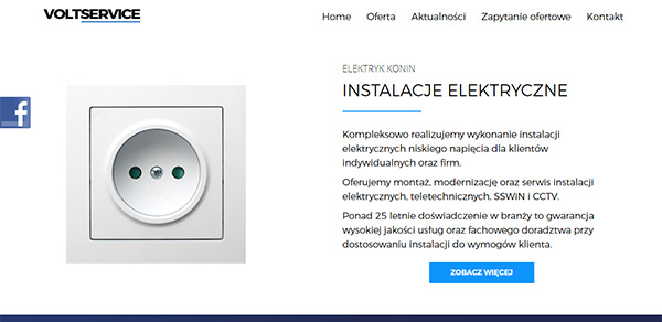Strona internetowa dla VOLTSERVICE